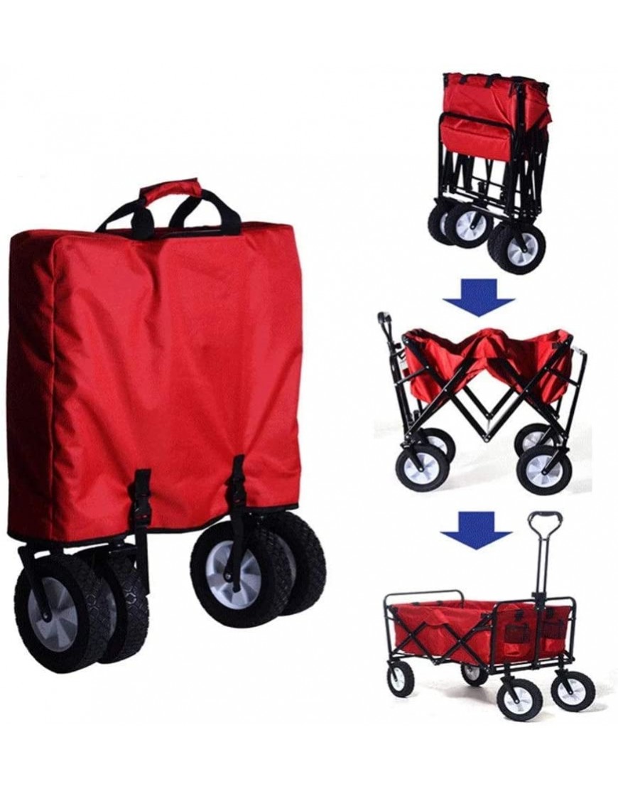 MissZZ Chariots de Jardin Chariots de Jardin Chariot de Camping Multifonctionnel Chariot Pliable Chariot Pliable Robuste pour Jardin Couleur: Rouge Taille: 85x50x57cm - BQD3DNHIQ