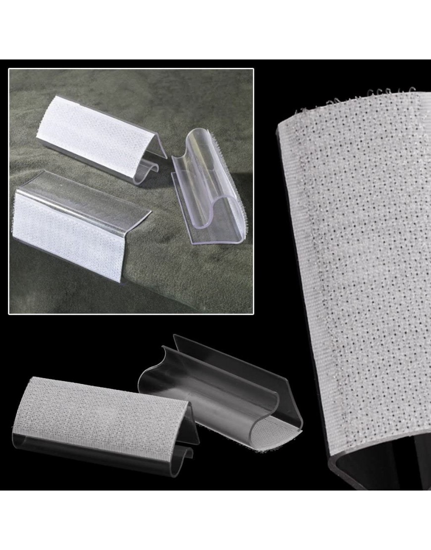 A0127 Clip de Nappe Clip Nappe en Plastique Fixation par Clip Surface du Crochet Velcro Pique-Nique en Plein air Pince à Ressort Ensemble de 12 pièces Transparent Décoration de Cuisine - B9MB8ROKQ