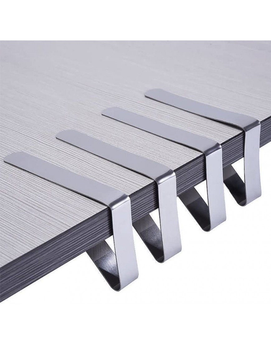 PRENKIN 4pcs Tables en Acier Inoxydable Nappe Clips Porte-Couverture en Tissu Pinces Porte de Pique-Nique - BQ8H6NKMT