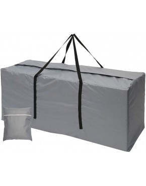 Maalr Grand sac de rangement pour extérieur sac de jardin avec poignées imperméable 210D Oxford 173 x 76 x 51 cm gris - BBBW5YNHD