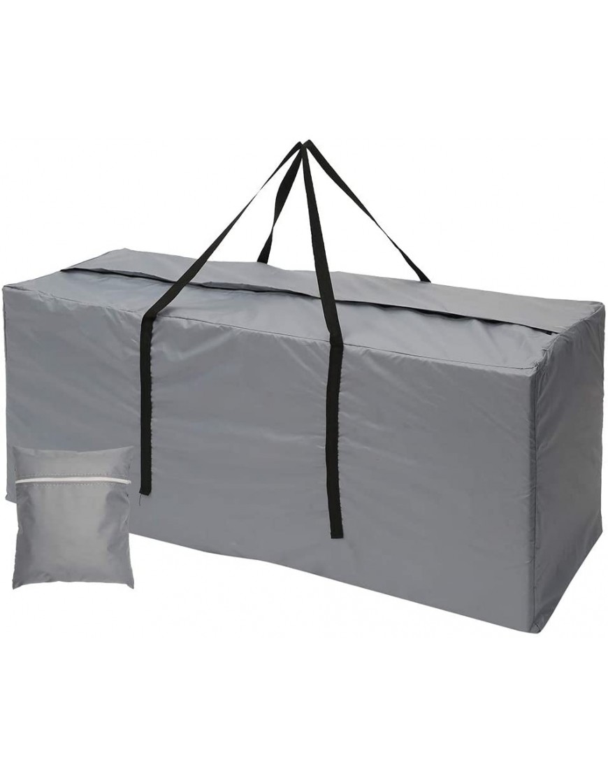 Maalr Grand sac de rangement pour extérieur sac de jardin avec poignées imperméable 210D Oxford 173 x 76 x 51 cm gris - BBBW5YNHD