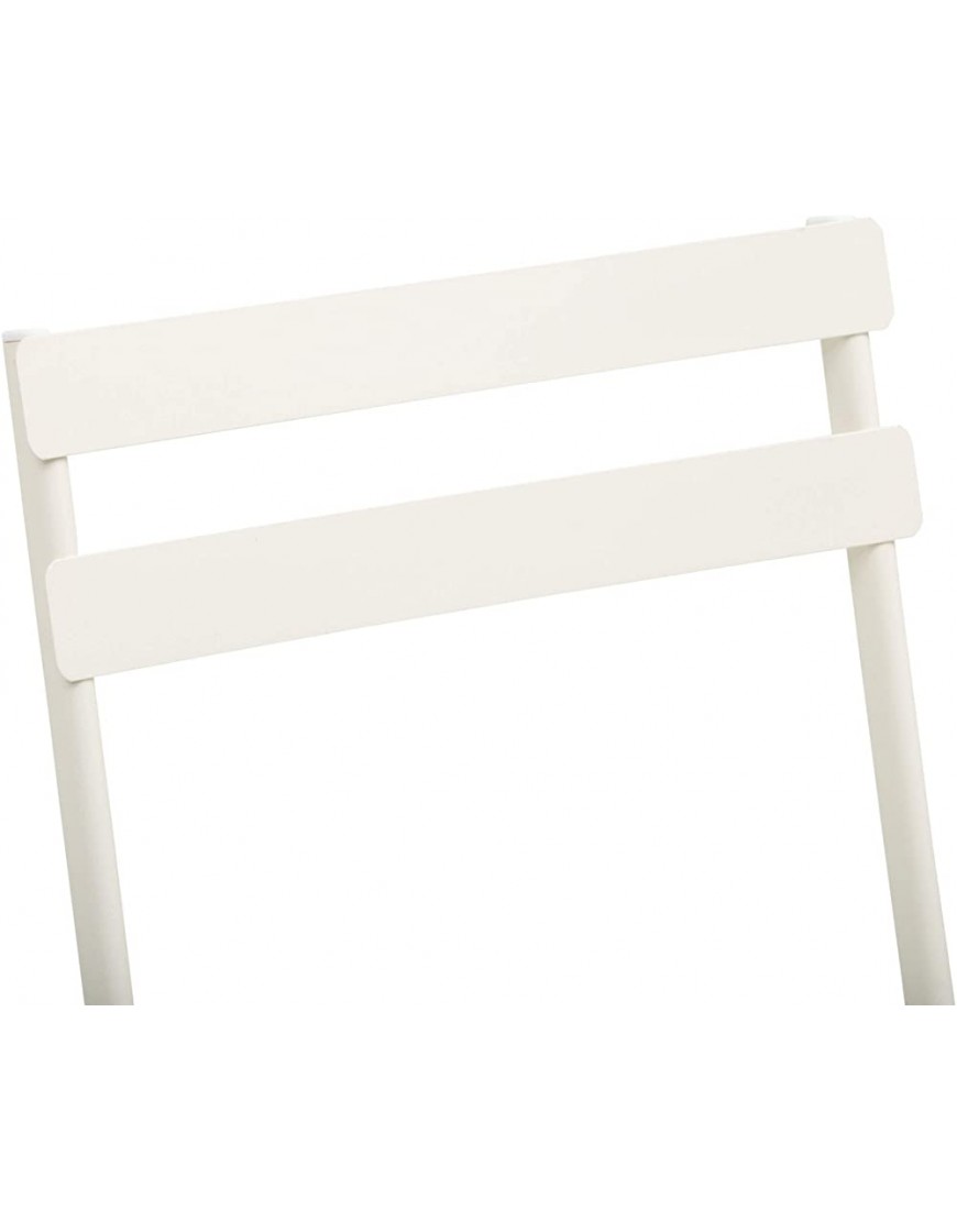 Outsunny Salon de Jardin Bistro Pliable Table Ronde Ø 60 cm avec 2 chaises Pliantes métal thermolaqué Blanc - BMJJ2ZOBX