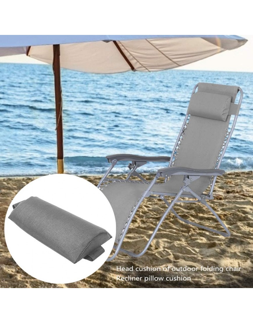 FYBlossom Oreiller avec élastique réglable pour chaise longue de jardin chaise longue de plage coussin de soutien de la nuque coussin de voyage anthracite gris - B1WKKGRTF