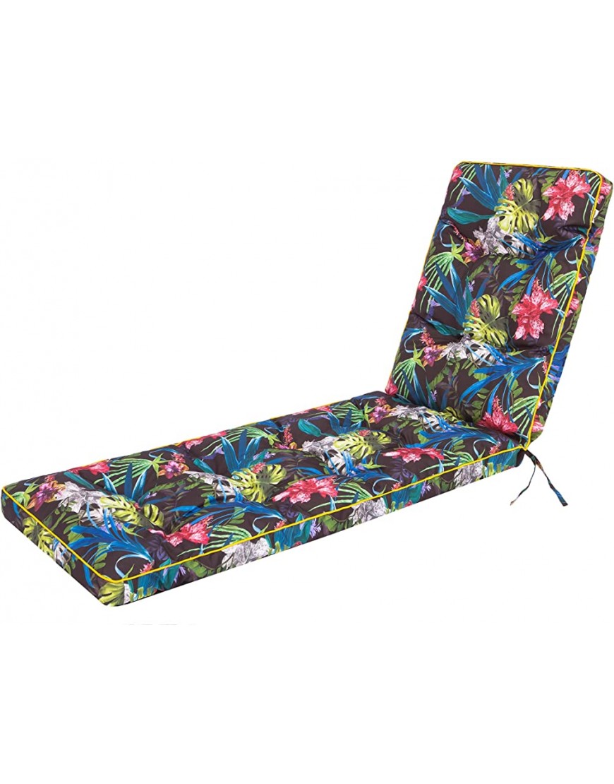 Hugo Coussin bain de soleil coussin chaise longue coussins pour chaises de jardin chaise longue jardin coussin chaise – 201x55 – Feuilles multicolores - BBND7UNNJ