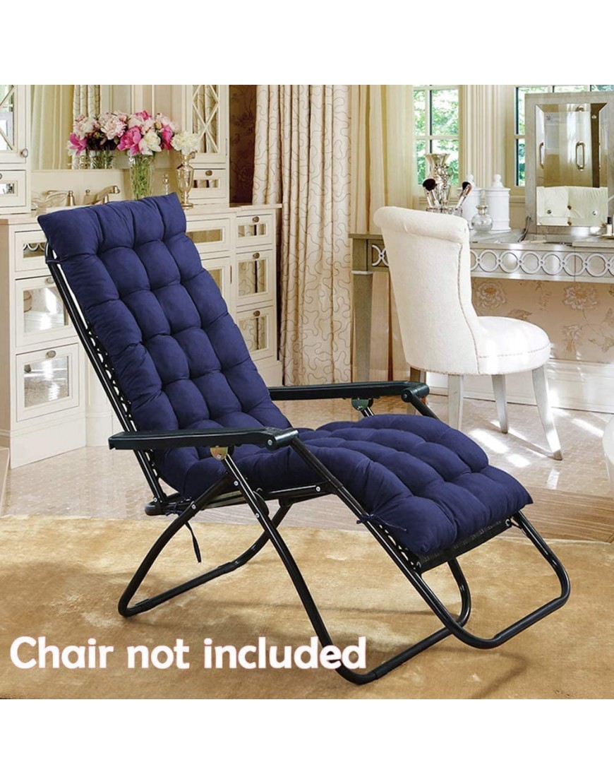 Julycoolmall 1 coussin de chaise longue inclinable en coton doux coussin de canapé d'extérieur à haut dossier coussin confortable antidérapant lavable et facile d'entretien bleu 48 x 155 cm - B4N77IAUD