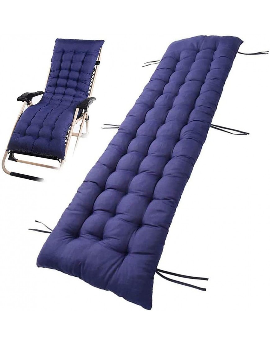 Julycoolmall 1 coussin de chaise longue inclinable en coton doux coussin de canapé d'extérieur à haut dossier coussin confortable antidérapant lavable et facile d'entretien bleu 48 x 155 cm - B4N77IAUD
