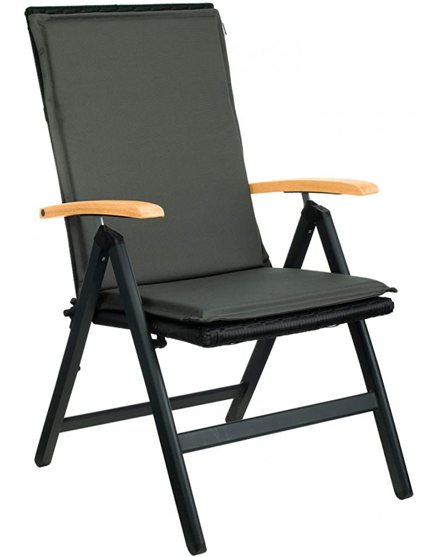 Brandsseller Coussin pour chaise de jardin d'env. 50 x 110 cm Anthracite - B78J5NGCO