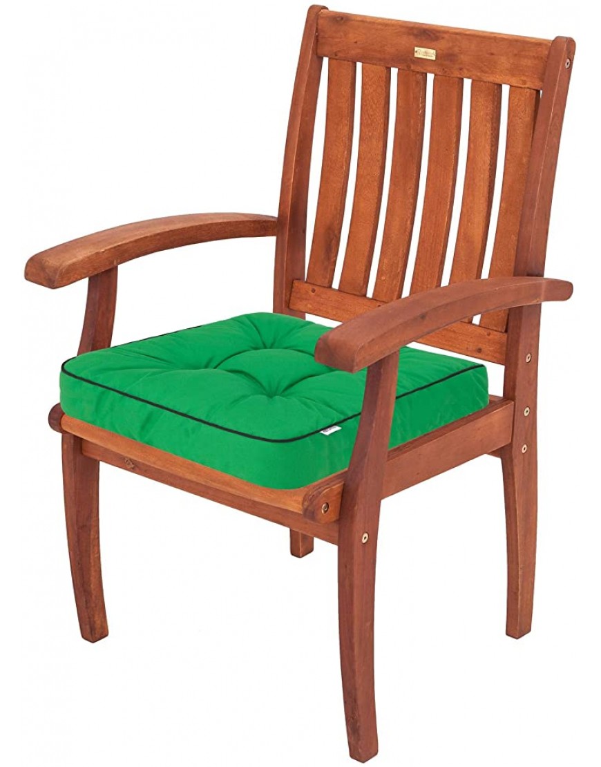 Clara Lot de 4 coussins de chaise rembourrés pour chaise banc tabouret coussin chaise de jardin coussin banc de jardin coussin fauteuil jardin–49 x 47– Vert - BBKV4DYDA