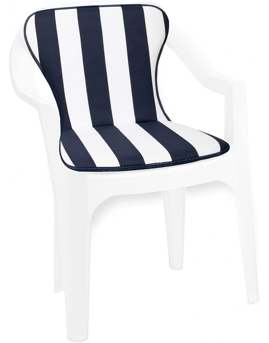 Coussin de chaise avec assise + dossier universels 100 % fabriqué en Italie modèle Violino Fasciato bleu - BNAEVHSWS