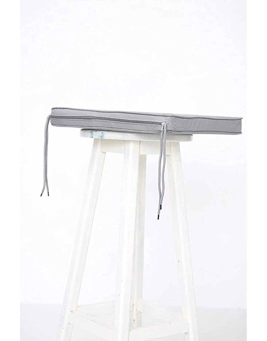 Coussin de chaise de jardin imperméable en rotin pour salle à manger ou extérieur 40,6 x 40,6 x 5,1 cm 40 x 40 x 5 cm gris - BVADKHFEP