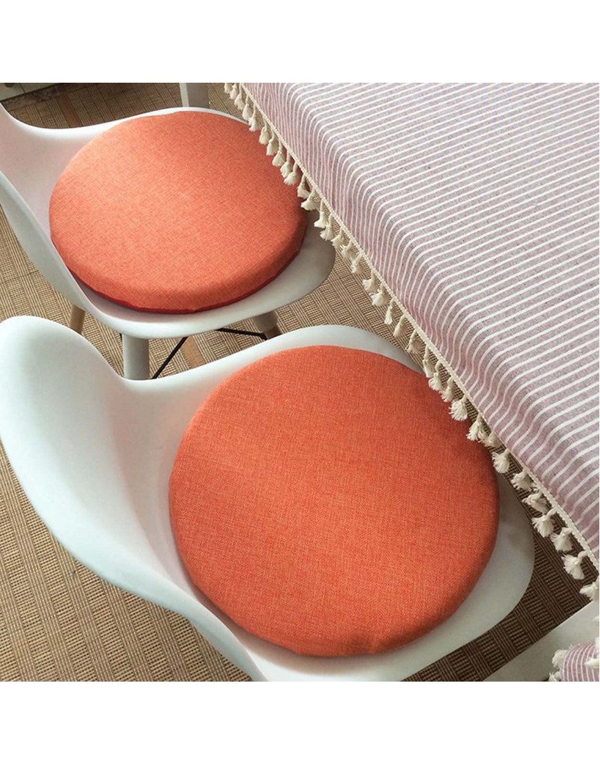 Waigg Kii Coussins de chaise épais ronds et lavables pour chaise de jardin chaise de salle à manger bureau ou terrasse 35 x 35 x 5 cm rouge - B7V2KZPKZ