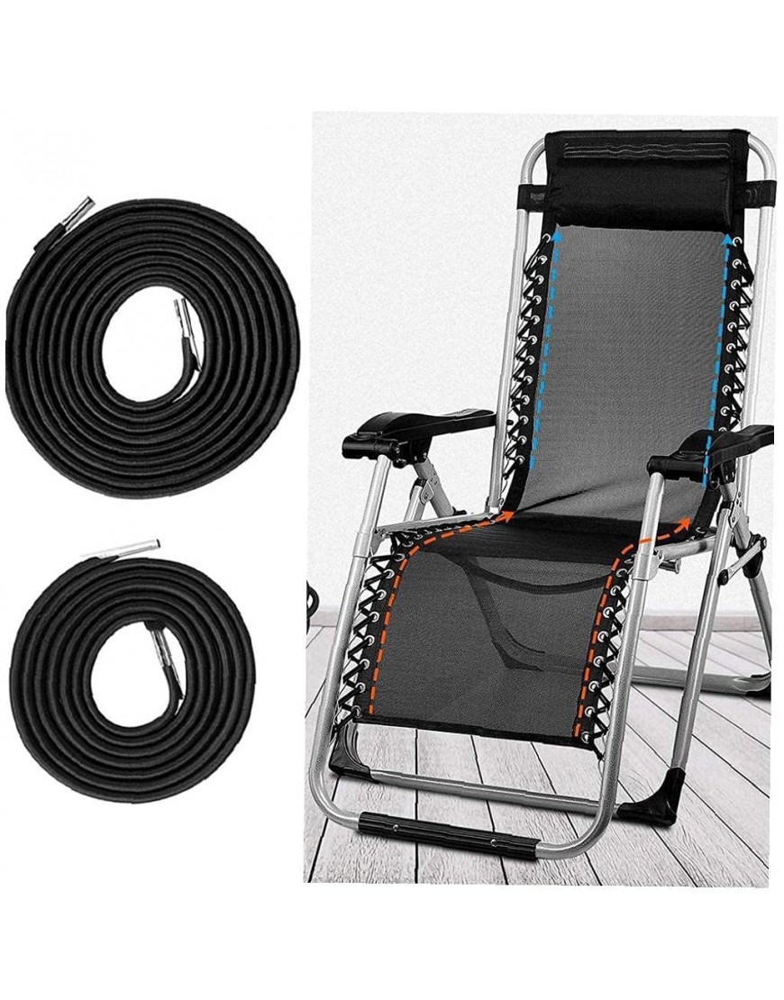 Odoukey Cordon inclinable de Jardin 4 pcs Cordon inclinable Lounge Lounge Lounge Bungee Gravity Chair Élastique Rope 2.2m 1.5m - B9H4KXGCM