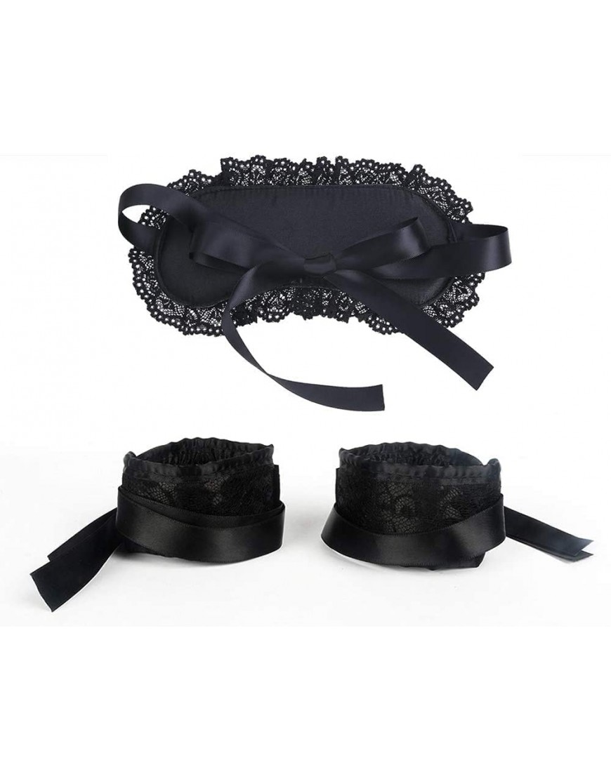 Ruban Cravate Bandeau Taille Manches Couple Noir pour Cosplay - B86EACLOT