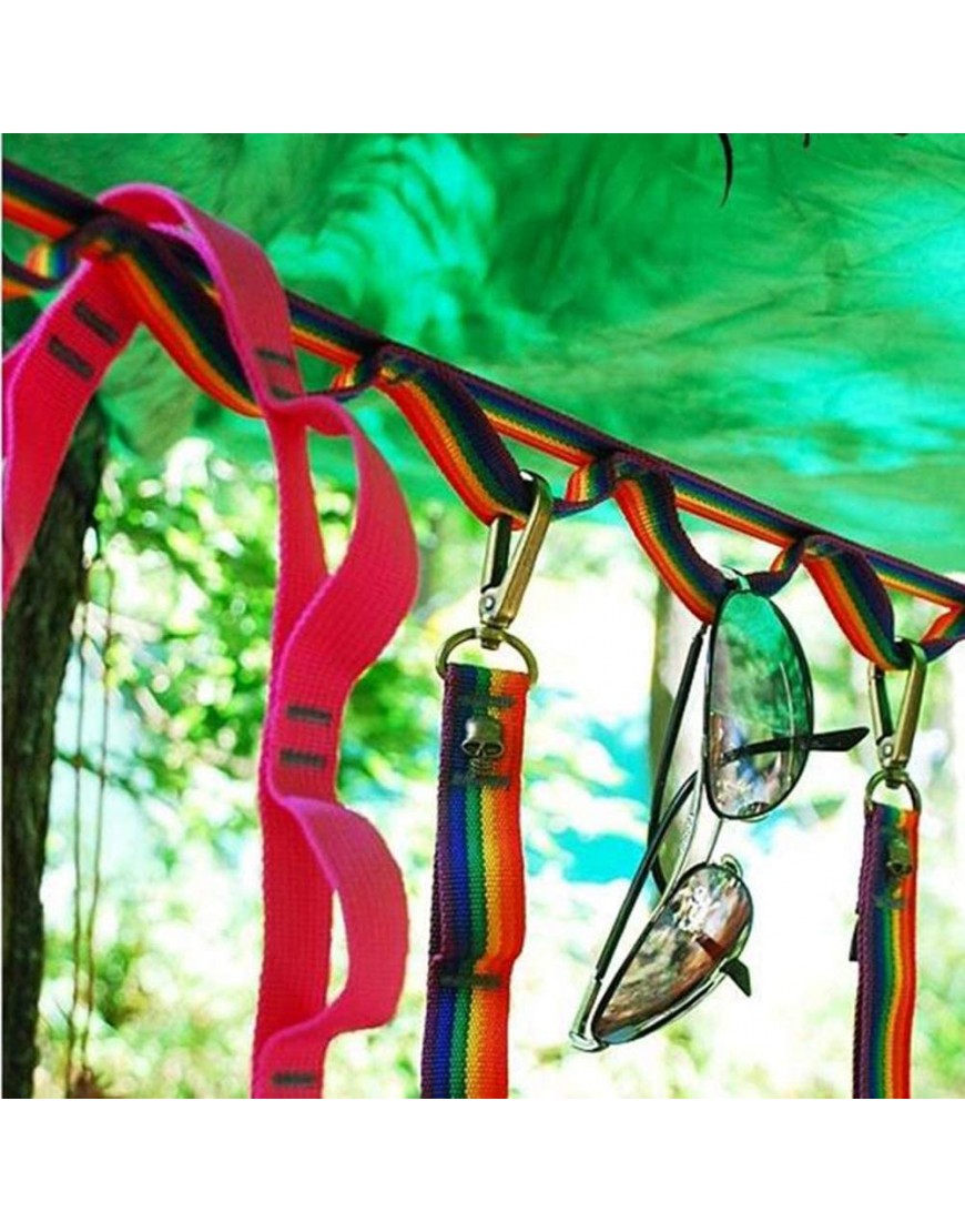 Yuecoom Kit de Sangles suspendues Ceintures de Pique-Nique colorées à Corde Suspendue multifonctionnelle pour Le Camping la randonnée Les Accessoires de Voyage - B36KEBLQE