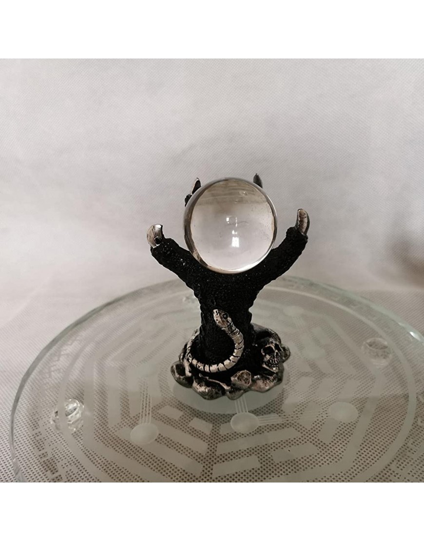 Hearthxy Support en résine pour sphère de Cristal Présentoir à Boule de Cristal en résine Support à Boule de Jade Griffe de Dragon Piédestal décoratif pour sphère de Cristal décoration - B1936CXIS