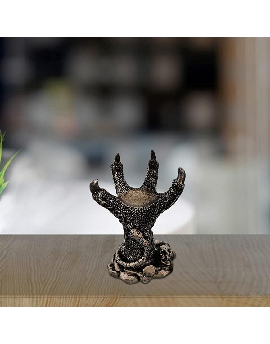 Présentoir de boule de cristal Support de piédestal de base de plateau avec des présentoirs de table durables en forme de griffe de dragon en résine pour la décoration de la maison de collection - BH7KVKOYA