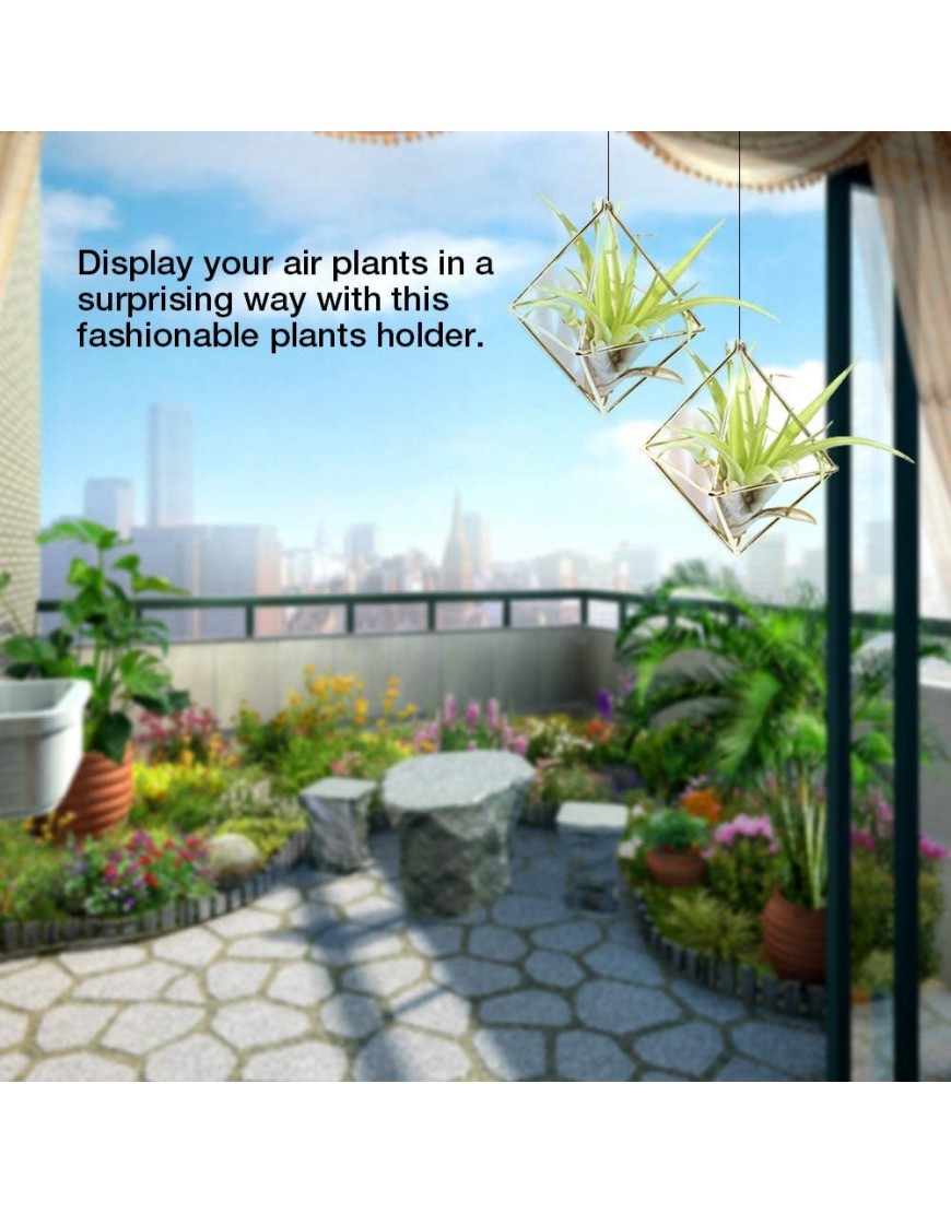 YOPOTIKA Support pour plantes à suspendre en fer forgé Pour bouquet de fleurs Décoration d'intérieur Doré - BW54MBXKB