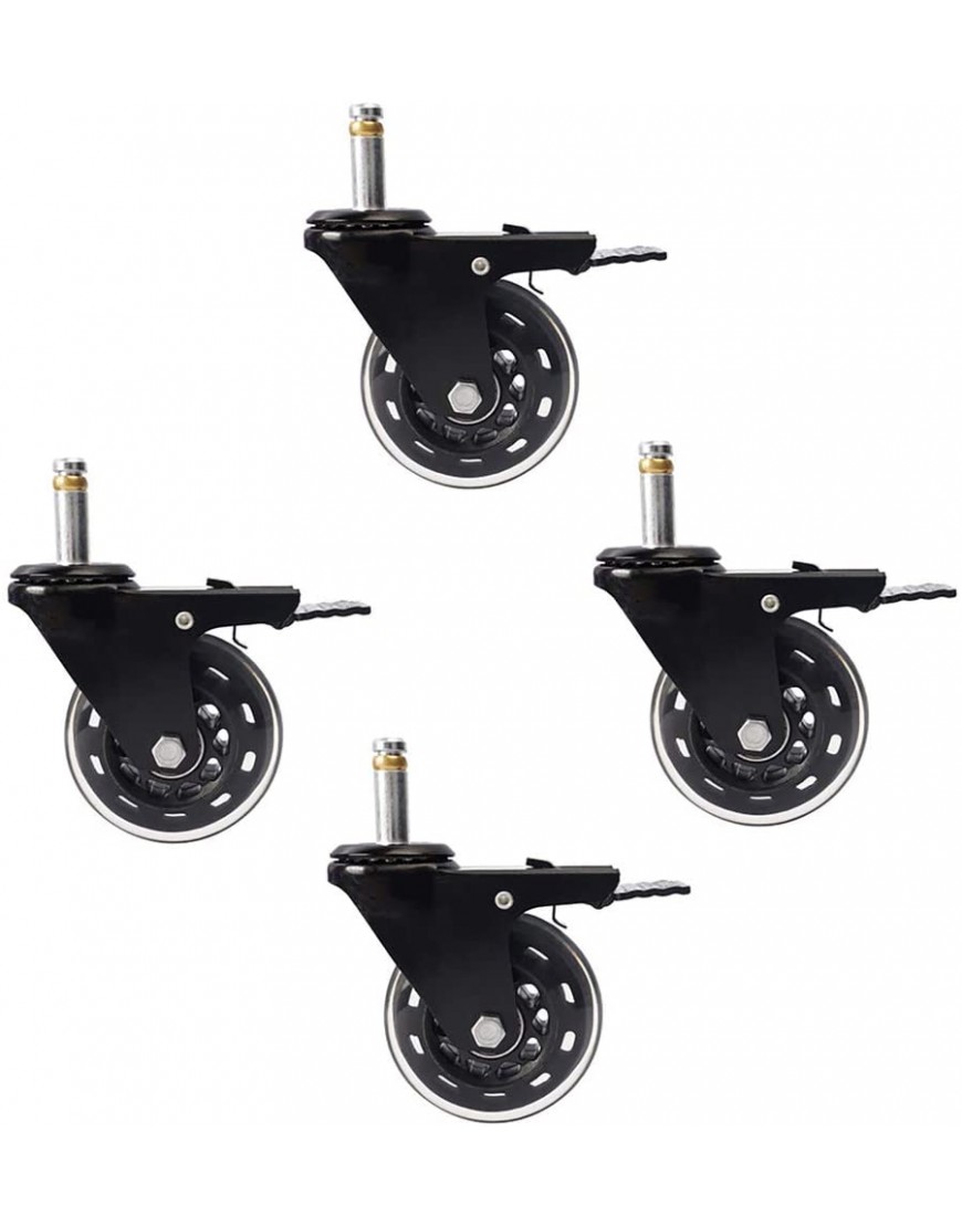 YZJJ roulettes de 3 Pouces Roulette pivotante à 360 ° avec Frein pour Les futurs Chariots Supports de Bricolage roulettes de Chaise de Bureau Protection de Plancher - BB5K3ORNC