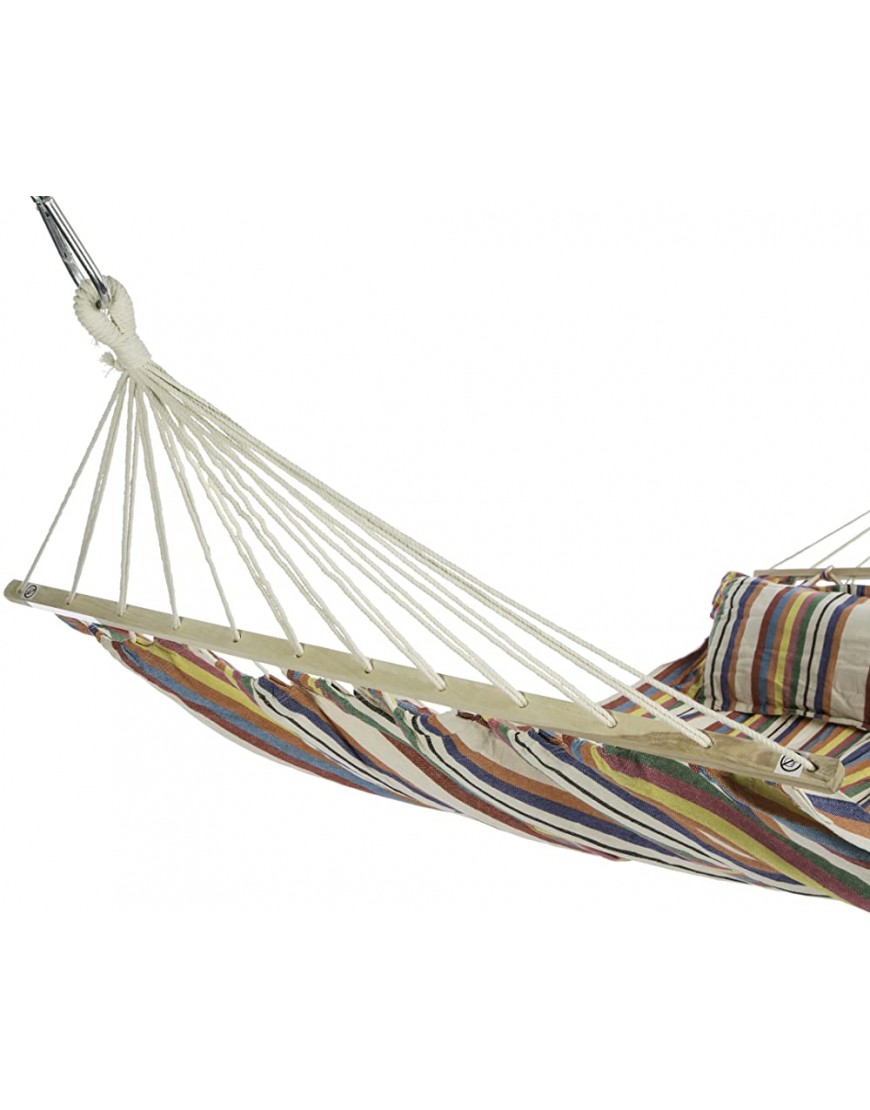 Ultranature Hamac série Bali avec poteaux et coussin facile à entrer et à sortir matériau durable pour le confort. Peut accueillir jusqu'à 2 personnes avec une quadruple couture pour la stabilité - BEBEKFCQC