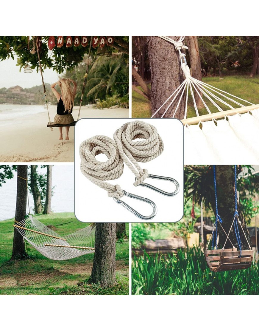 Gcroet 2pcs Tree Swing Cordes balançoires de 4m balançoires de hamac à Suspendre Les Sangles de Suspension des cintres pivotants extérieurs - BJ2KKWQFH