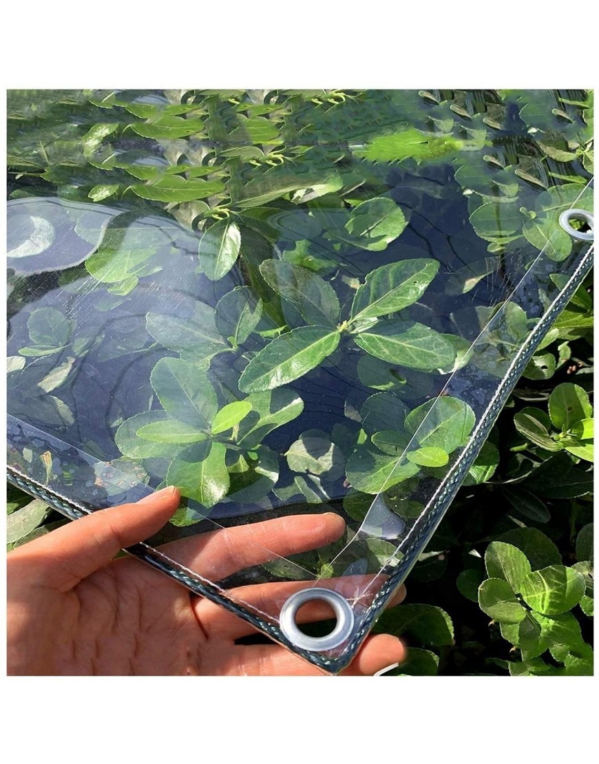 GONGSI Tarpauline étanche extérieure Rideaux en Plastique PE résistant aux intempéries Transparentes avec des œillets pour Les Plantes de la véranda Couleur : Clear Size : 7.3x8.5m - B8KD2VNIP