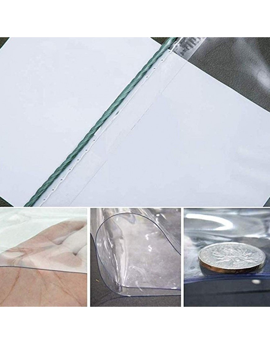 GONGSI Tarpauline Transparente imperméable Rideau en Plastique PVC Robuste avec Oeillets partition intérieure et extérieure Anti-buée Couleur : Clear Size : 5x10m - BB9V8RFEI