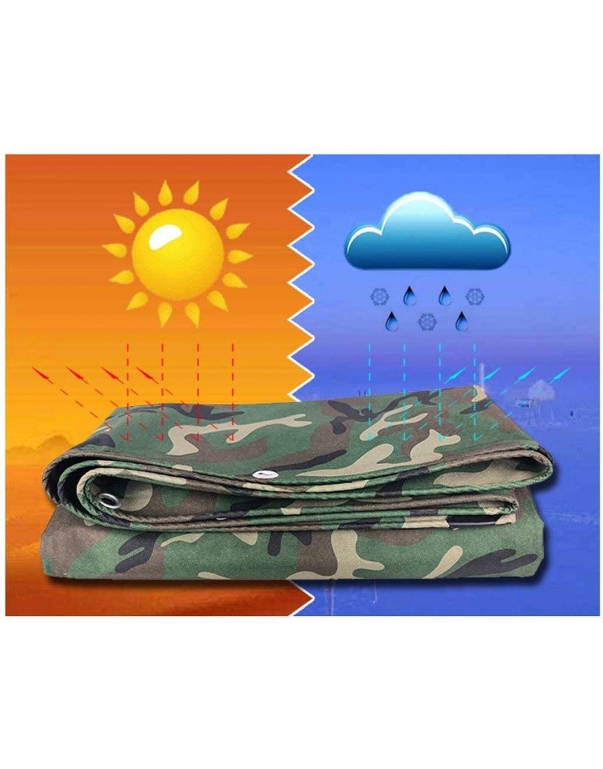 Ombre extérieure La toile de coton de bâche de camouflage de Woodland imperméabilisent le froid résistant à l'humidité résistant à la pluie de crème solaire pour le revêtement de sol en cuir de campin - B42K1CQHZ