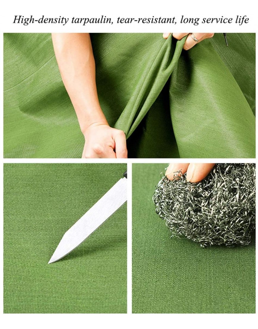 ZFF Bâche imperméable verte pour camper pêcher polyester fort 450g Cover de couverture de voiture de jardin Size : 5m*7m - B9M89HWCC