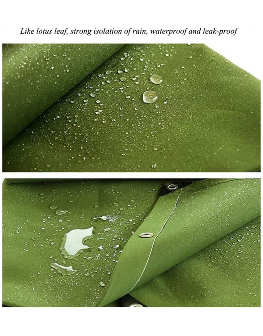 ZFF Bâche imperméable verte pour camper pêcher polyester fort 450g Cover de couverture de voiture de jardin Size : 5m*7m - B9M89HWCC
