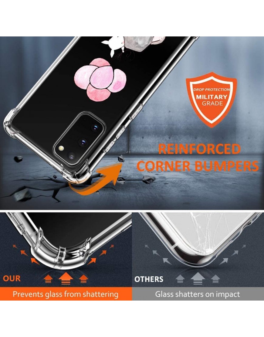 Oihxse Crystal Coque pour Samsung Galaxy J2 Prime G532 G530 Transparent Silicone TPU Etui Air Cushion Coin avec Motif [Elephant Lapin] Housse Antichoc Protection Bumper Cover A15 - BEKB3CUVJ