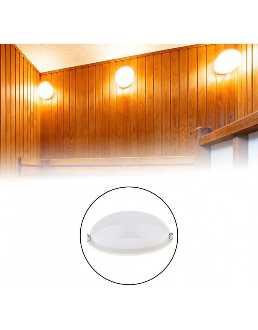 perfk Lampe à Vapeur Ovale Accessoire de Sauna Anti-Vapeur Garde Métallique - B7V5NAVDI