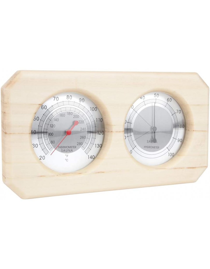 Ruiqas Thermomètre hygromètre numérique portable en bois 2 en 1 pour sauna vapeur - BQEENEEZY