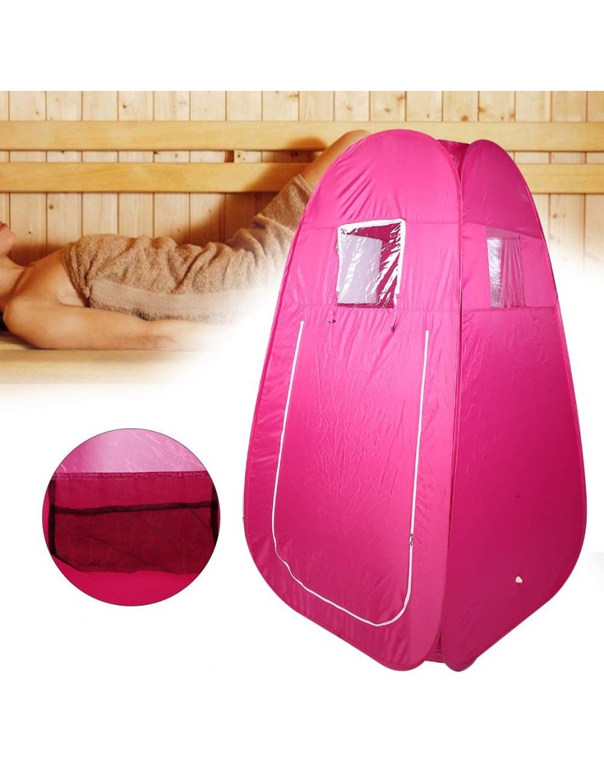 Sevenyou Tente de Sauna Pliante Portable avec Grand Espace pour vestiaire de Plage en Plein air Rose Durable - B571WPCUE