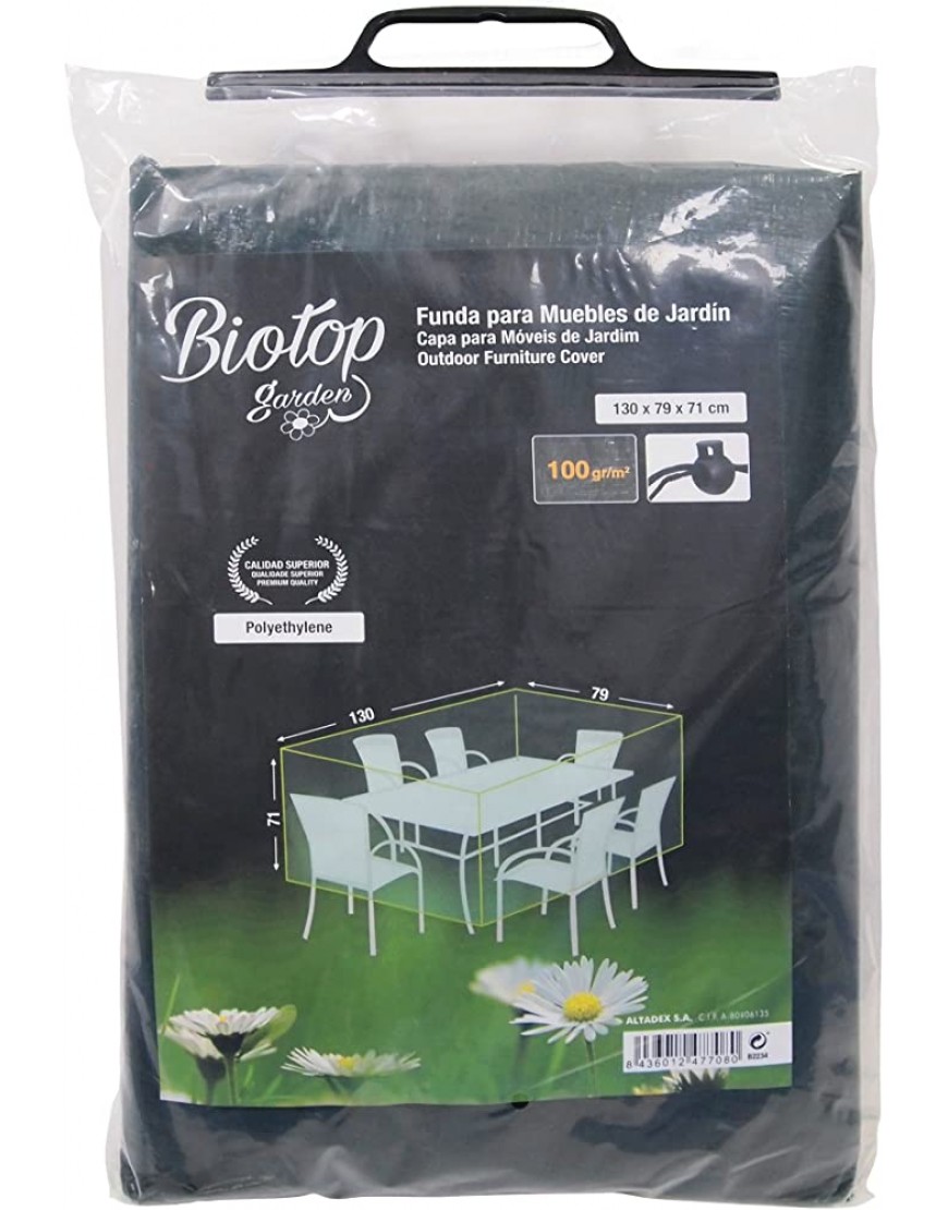 Biotop B2234 Housse de Protection pour Table et chaises Vert 130 x 79 cm - BB26DSNIC