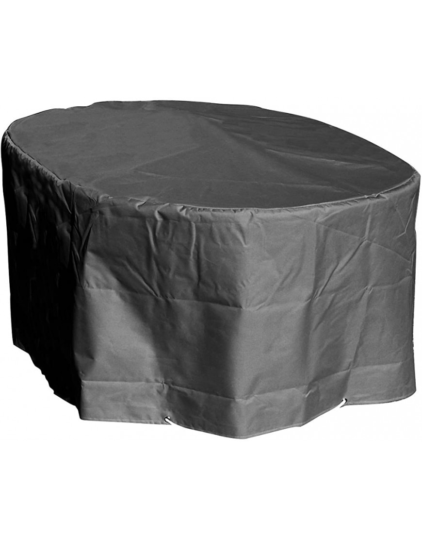 GREEN CLUB Housse de Protection Table Ovale de Jardin Haute qualité Polyester L180 x l 110 x h 70 cm Couleur Anthracite - B29K2HTDC