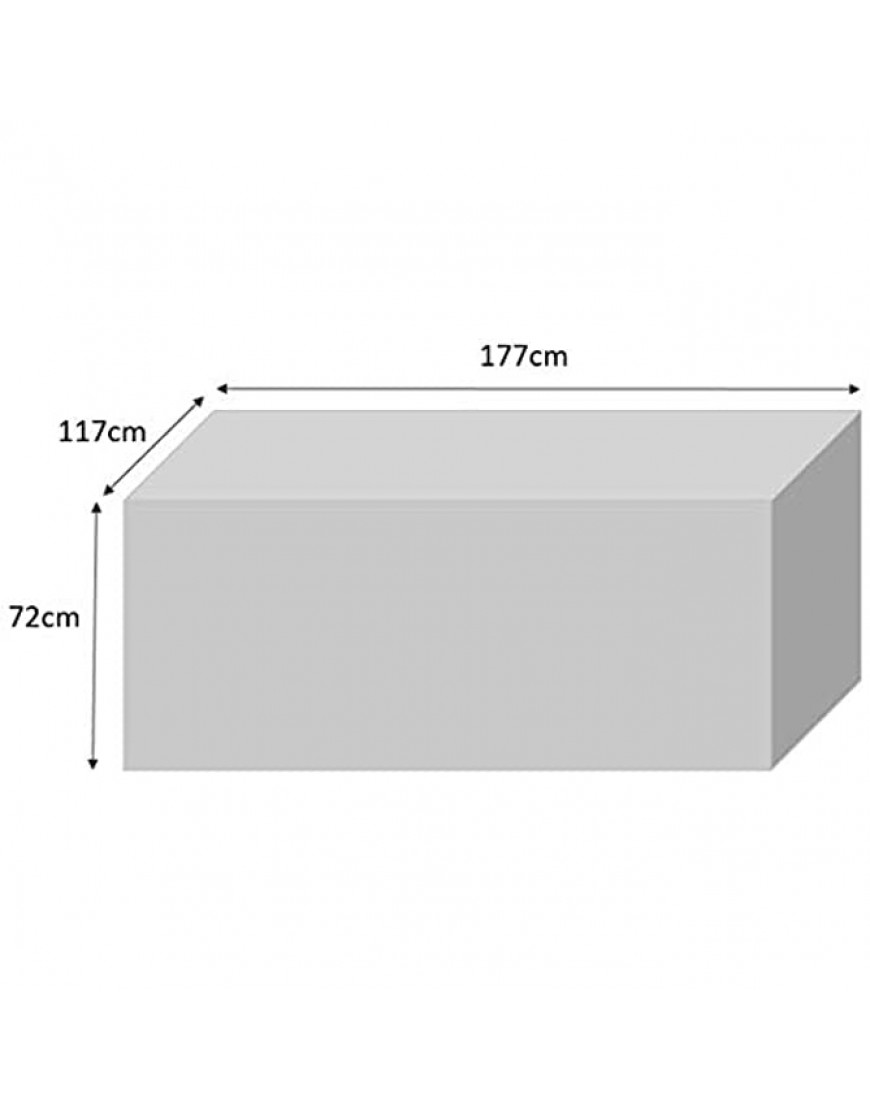 HBCOLLECTION® Housse 177x117cm pour Table Salon de Jardin rectangulaire imperméable - BEWQ9NQSI