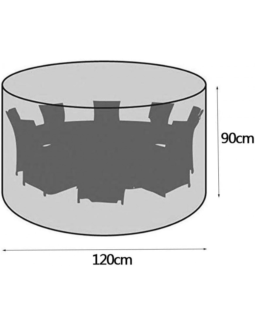 LPO Noir Multiples Tailles Housse extérieure Table de Jardin Ronde Couverture Oxford Tissu imperméable et Respirante Table à Manger Couvercle de Protection Size : 120x90cm - B21A8KNPX