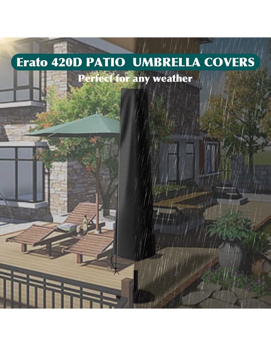 Erato Couverture de Paraso Housse Protection pour Parasol Couverture de Protection pour Parasol de Jardin en 420D Oxford Imperméable Anti-Poussière Intempéries - B5874TWXU