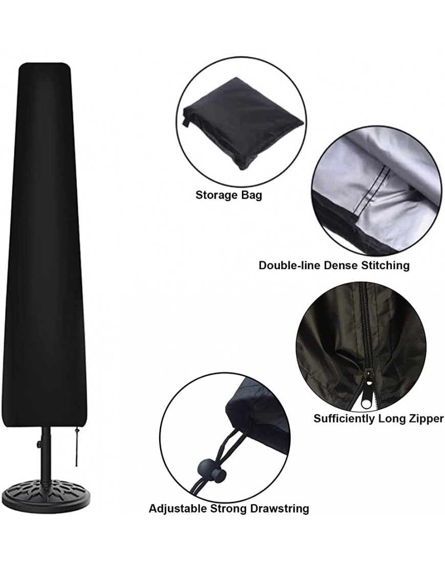 FLYAMAPIRIT Housse de protection imperméable pour parasol avec fermeture éclair et cordon de serrage réglable Tissu Oxford résistant à la lumière 190 x 30 x 50 cm - BEV6EXPFQ