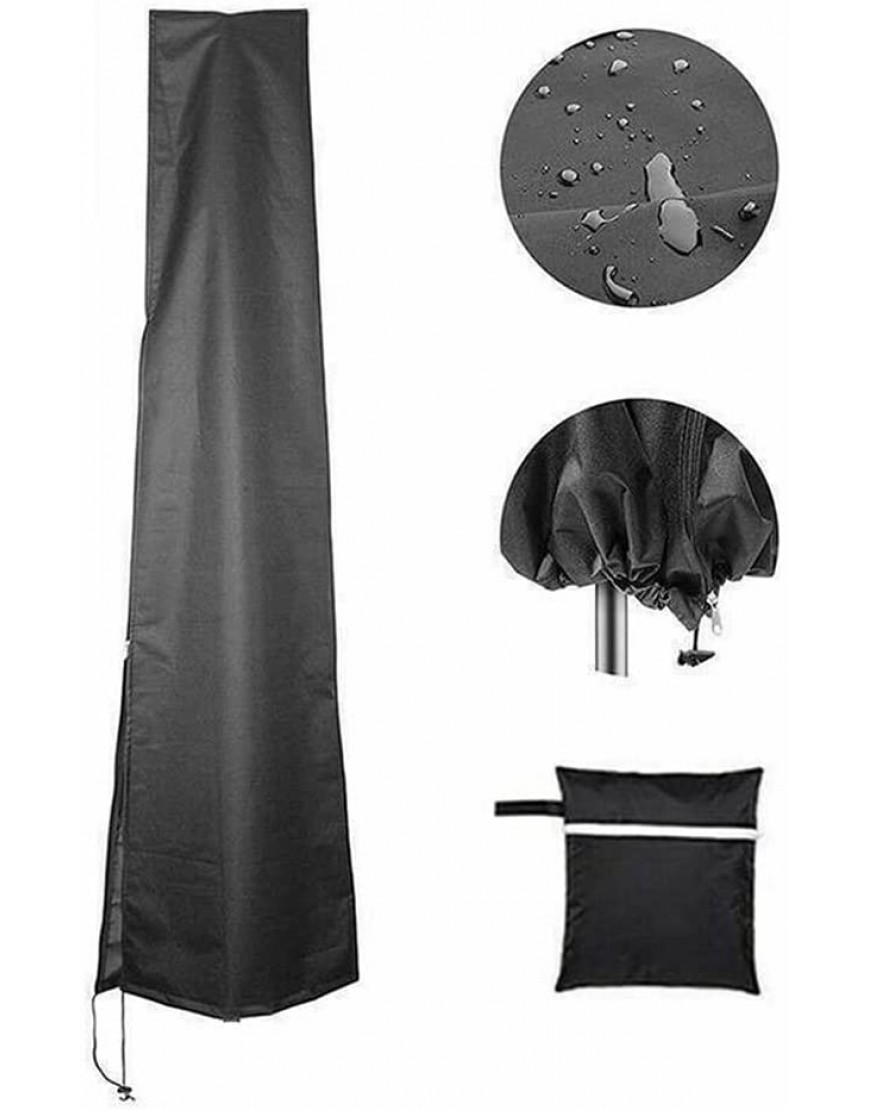 Housse de parasol en tissu Oxford imperméable avec fermeture éclair 190 x 30 x 50 cm pour parasol de jardin de 2,7 m à 3,4 m - BWDDBTWID