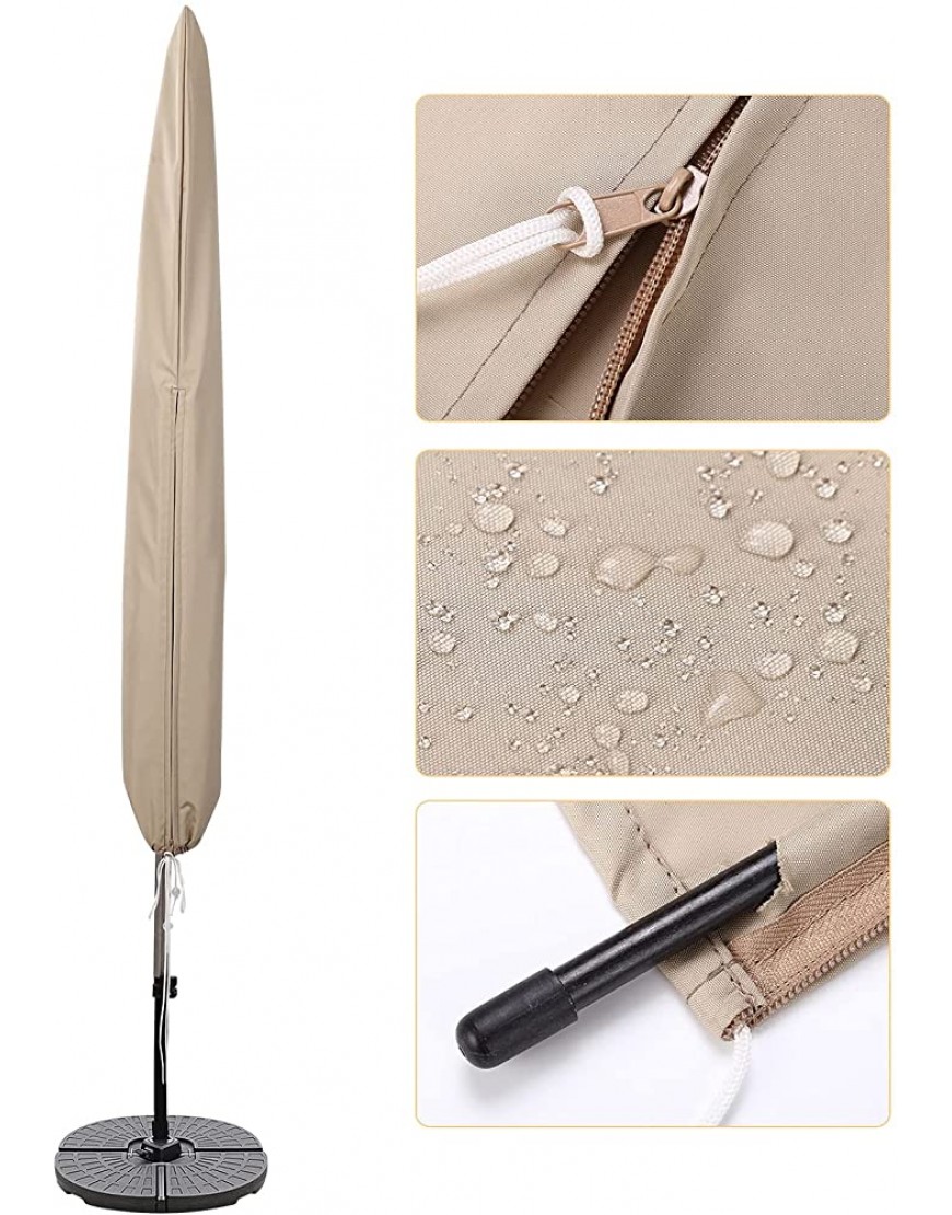 Housse de parasol imperméable pour jardin et extérieur avec fermeture éclair robuste 1,5 ~ 2,4 - B9W24EKJV