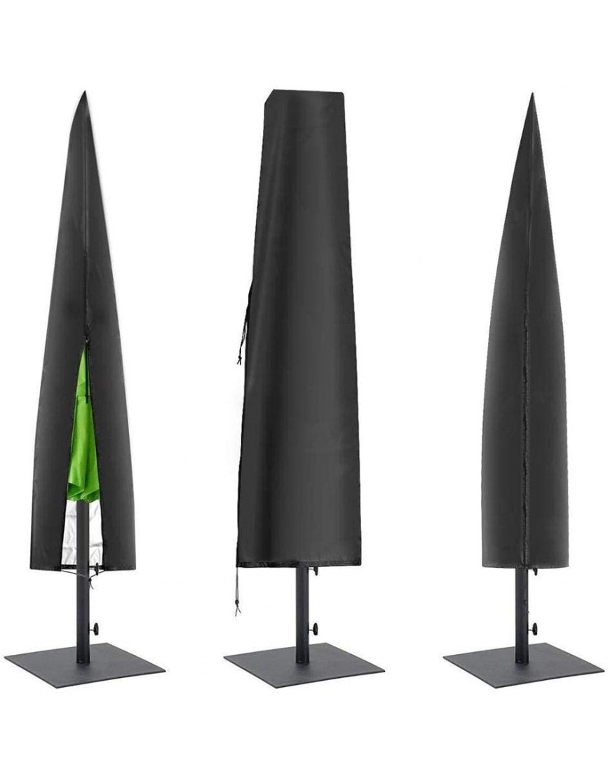 HTYG Housses de Parapluie d'extérieur-Housse de Protection à glissière pour Parasol de Patio résistant aux UV-Robuste en Tissu Oxford 600D-avec Sac-pour parapluies d'extérieur de 7 à 11 Pieds - B7Q2MOJAA