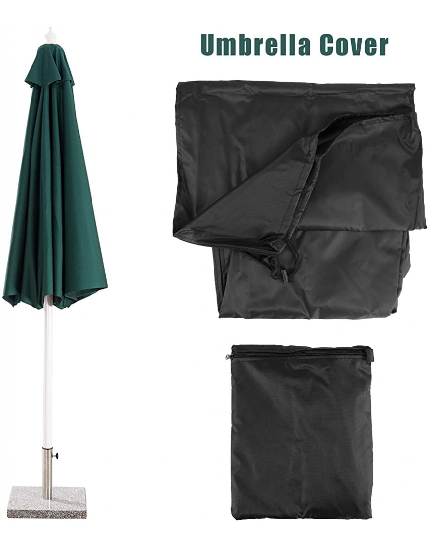Rehomy Housse de protection pour parasol avec tige Tissu Oxford Imperméable Anti-vent Respirant Pour jardin terrasse Avec fermeture éclair - B9WB6AAUT