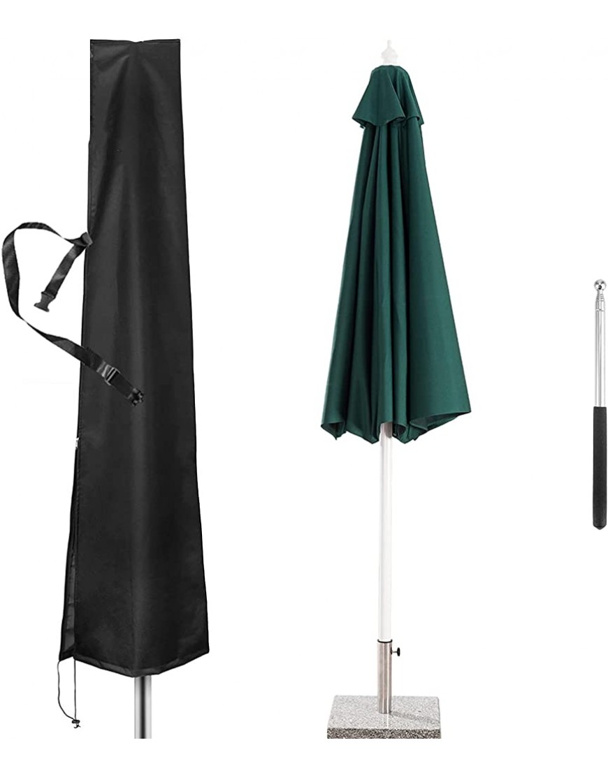 Rehomy Housse de protection pour parasol avec tige Tissu Oxford Imperméable Anti-vent Respirant Pour jardin terrasse Avec fermeture éclair - B9WB6AAUT