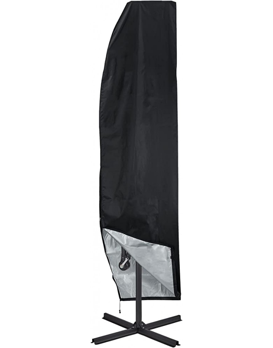 Relaxdays Housse de Protection pour Parasol déporté 2-4 m Tissu Oxford imperméable Noir - BKBNDWDFK