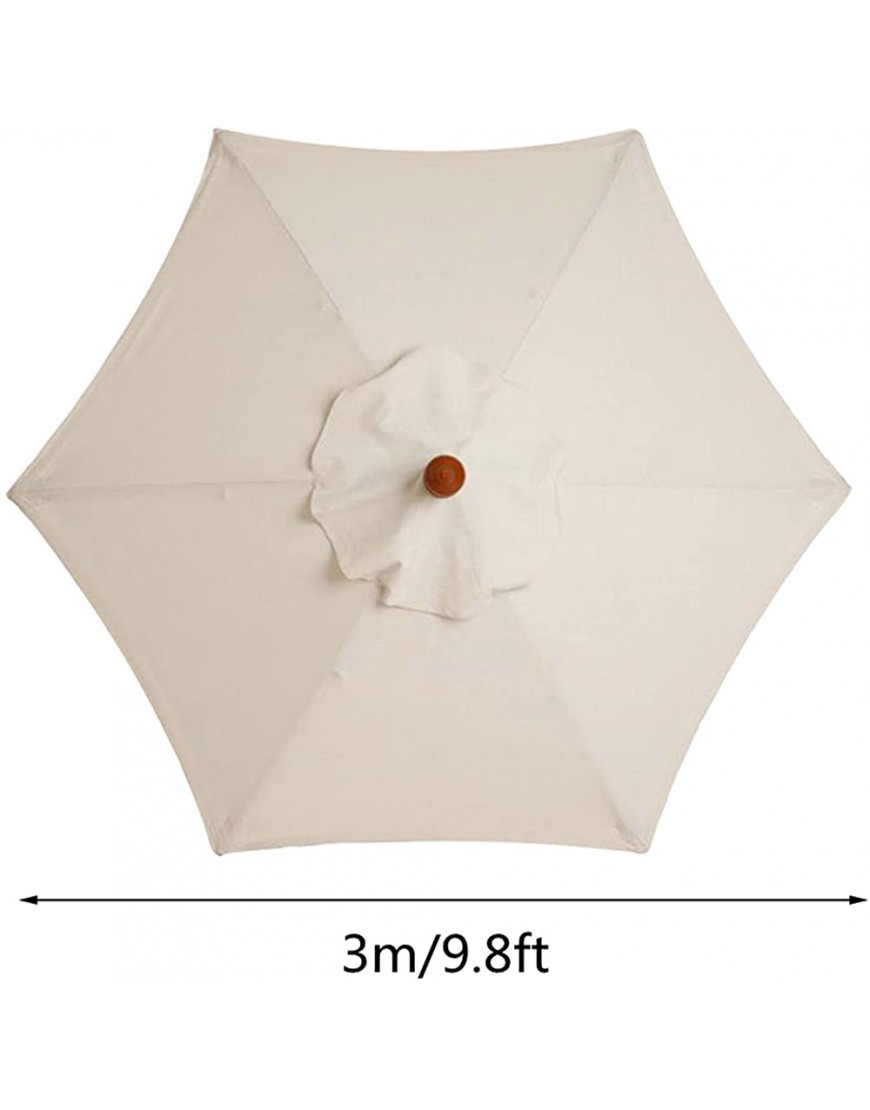 WERTSWF Tissu de rechange pour parasol de 3 m Protection UV En polyester Pour parasol à 6 baleines standard Parasol déporté - B922QAAAE