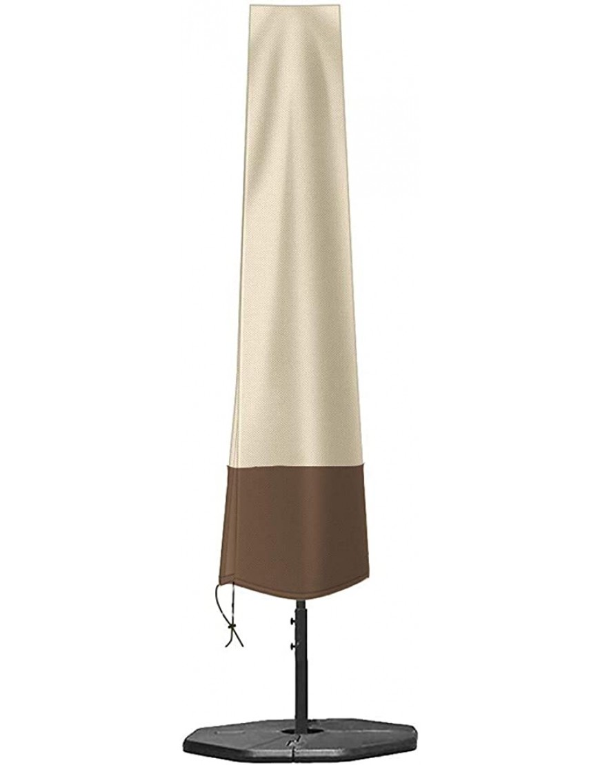 Zizwe Housse de protection pour parasol déporté résistant aux intempéries anti-UV coupe-vent et anti-neige pour l'extérieur pour parasol déporté Beige 190 x 26 56 cm - B7JJDGLJG