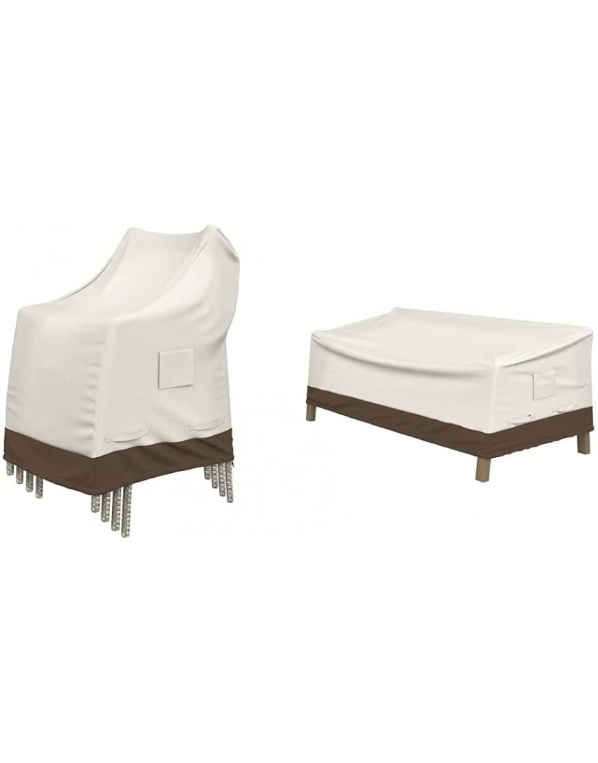 Basics Housse de Protection pour chaises de Jardin empilables & Housse pour canapé Lounge 2 Places à Assise Profonde - B7DB8RNJK