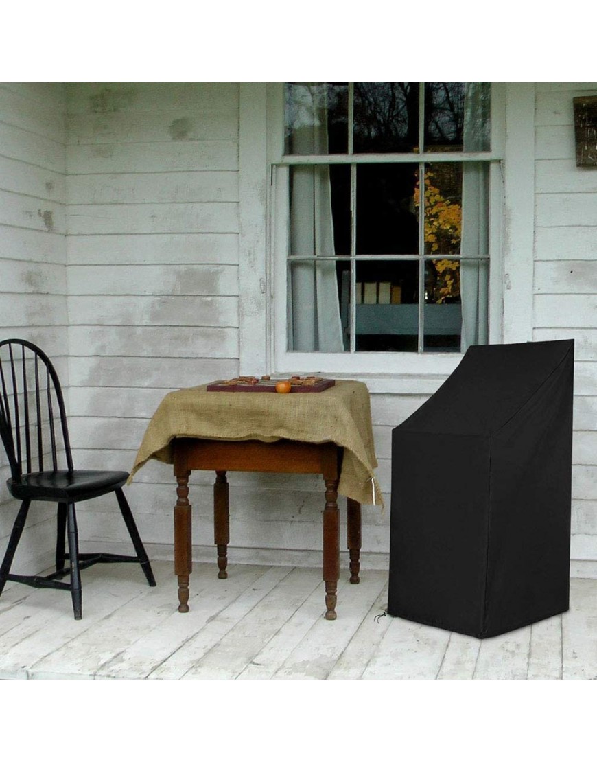 Housses de chaise de jardin empilables avec grille d'aération imperméables coupe-vent anti-UV anti-déchirure. - BWD46LMPJ