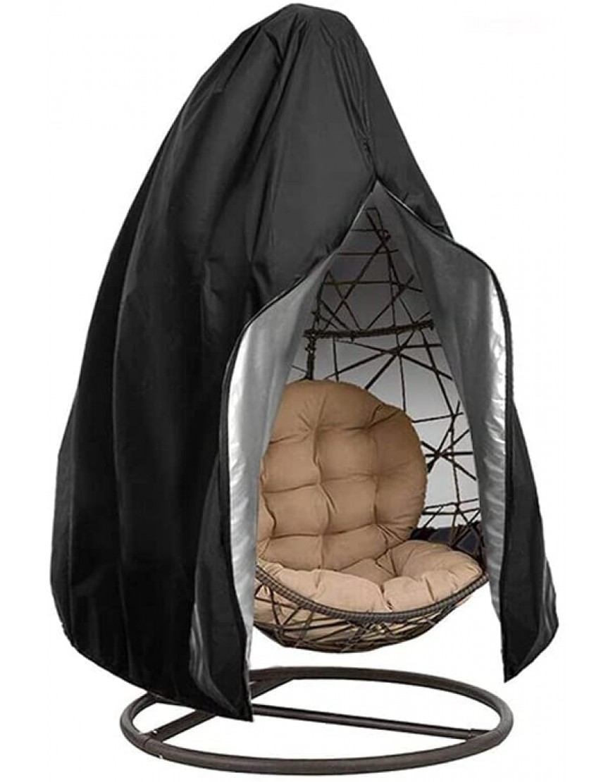 Jiajuyizi Chaise de patio imperméable couverture chaise d'oeuf chaise de poussière protecteur de protection anti-poussière avec une fermeture à glissière de protection suspendue pendaison de chaise d' - B29MBDIWS